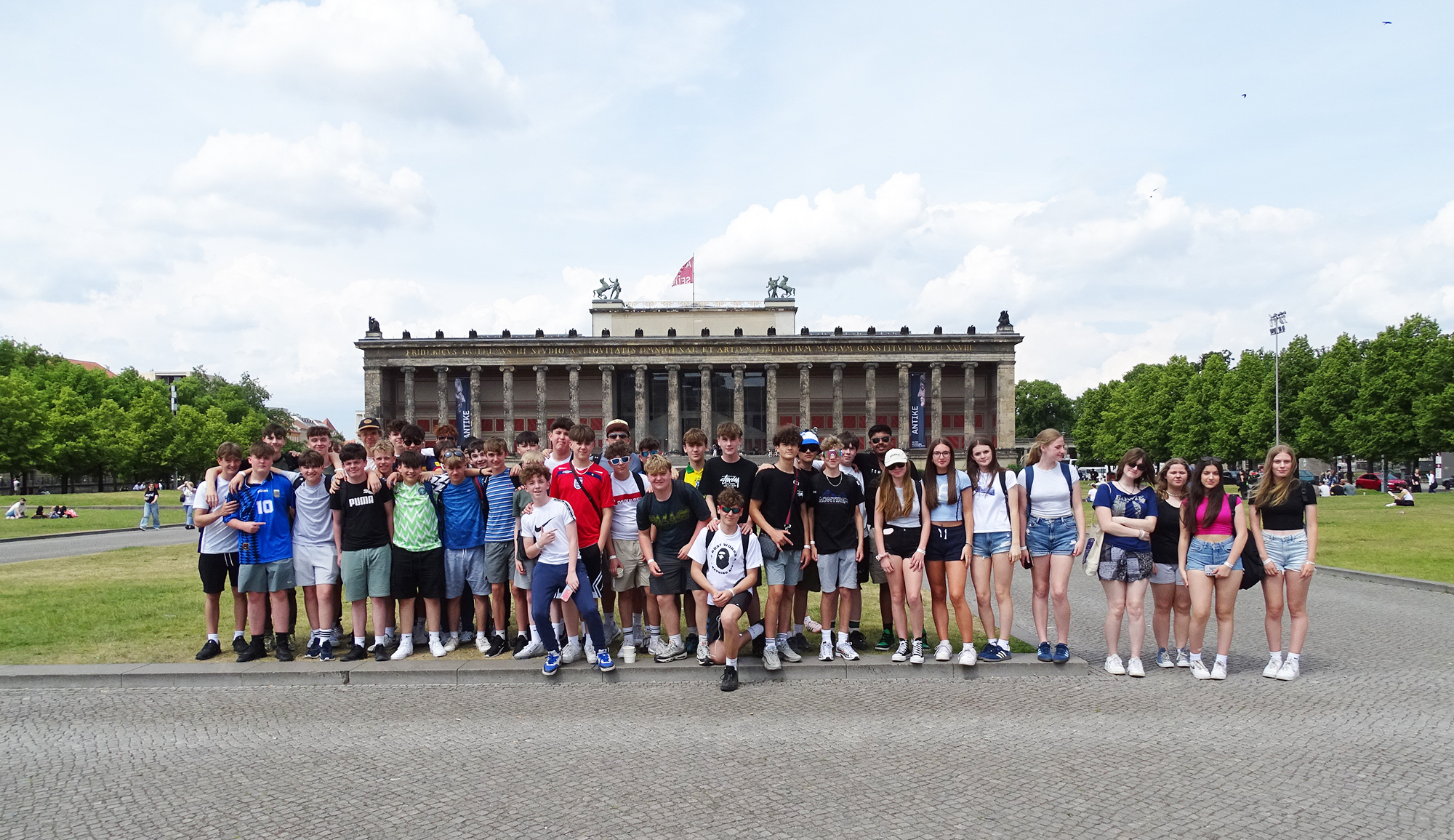 Fourth Year pupils pose for a photo during their History trip to Berlin