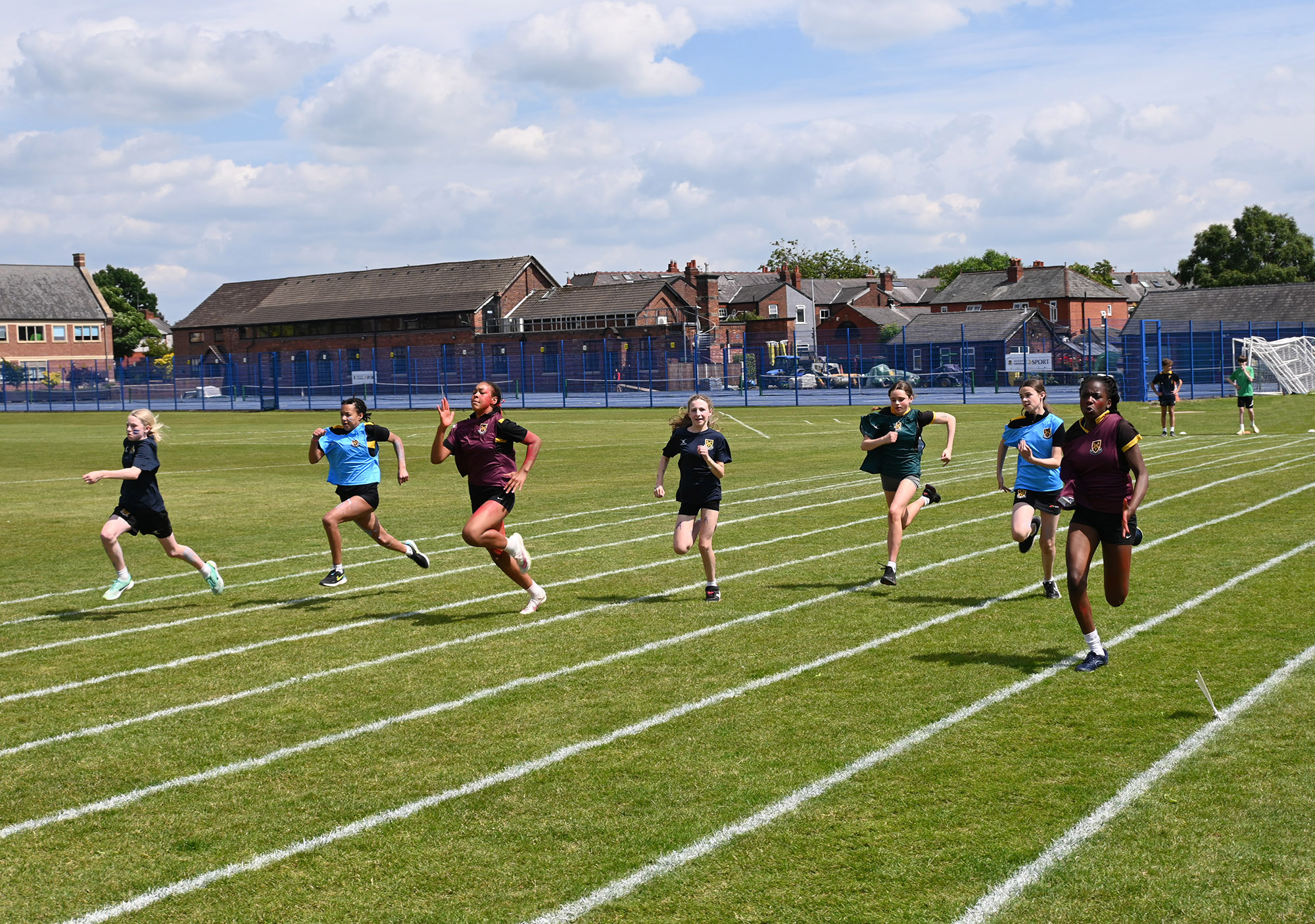 First Year pupils compete in a race during Sports Day 2024