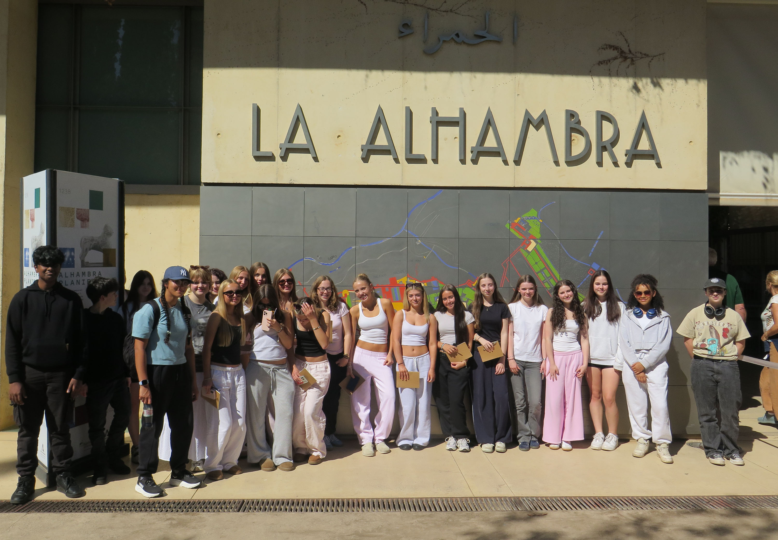 Pupils at the La Alhambra during the Art and Religious Studies trip to Spain