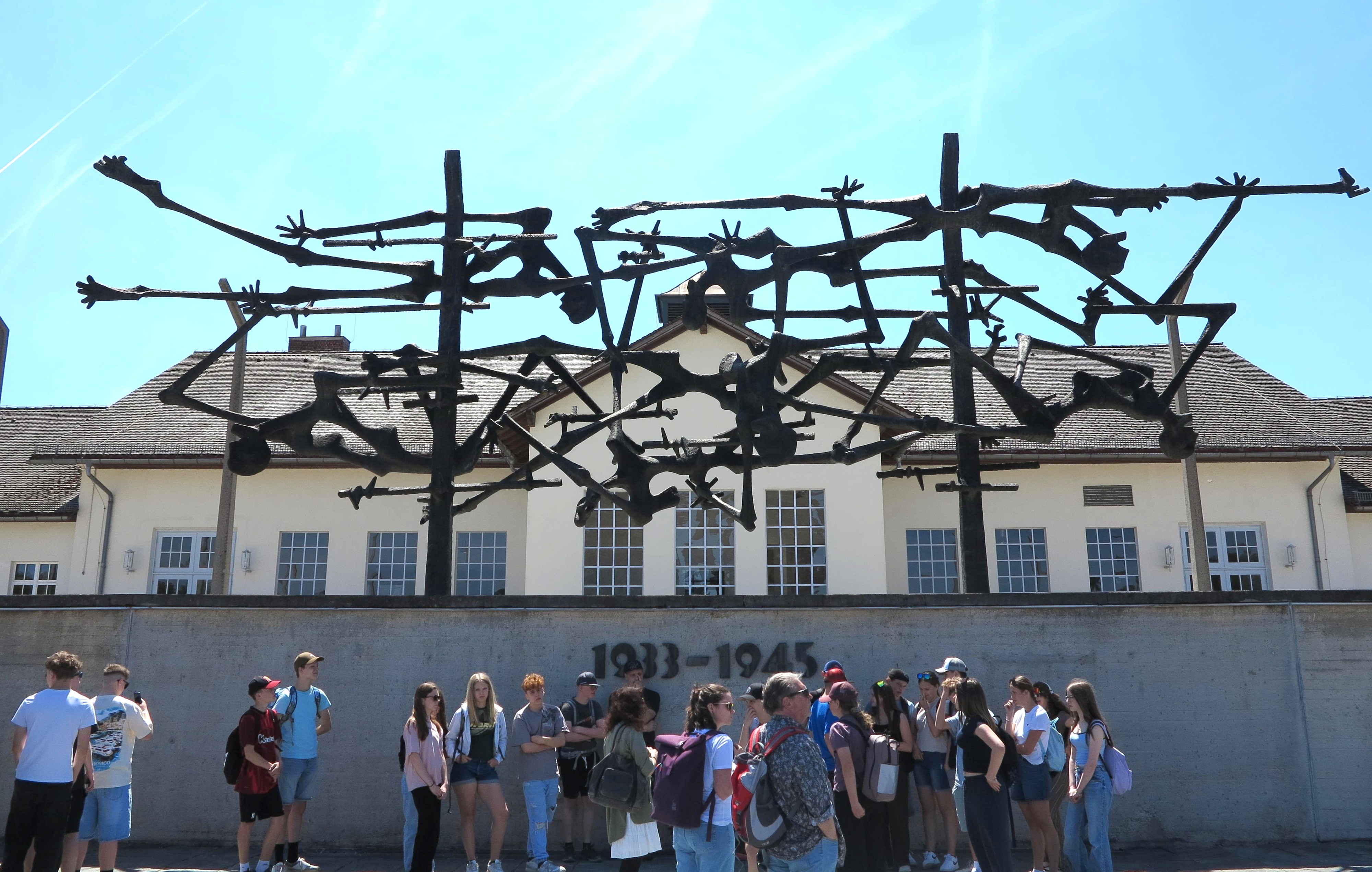 Fourth Year pupils standing outside a museum during the 2026 History trip to Germany
